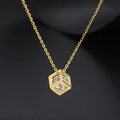 Classic Zircon Necklace Crystal Inside Hollow