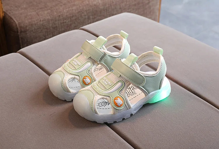 Toddler LED Sandals – Soft Sole Cartoon Summer Shoes