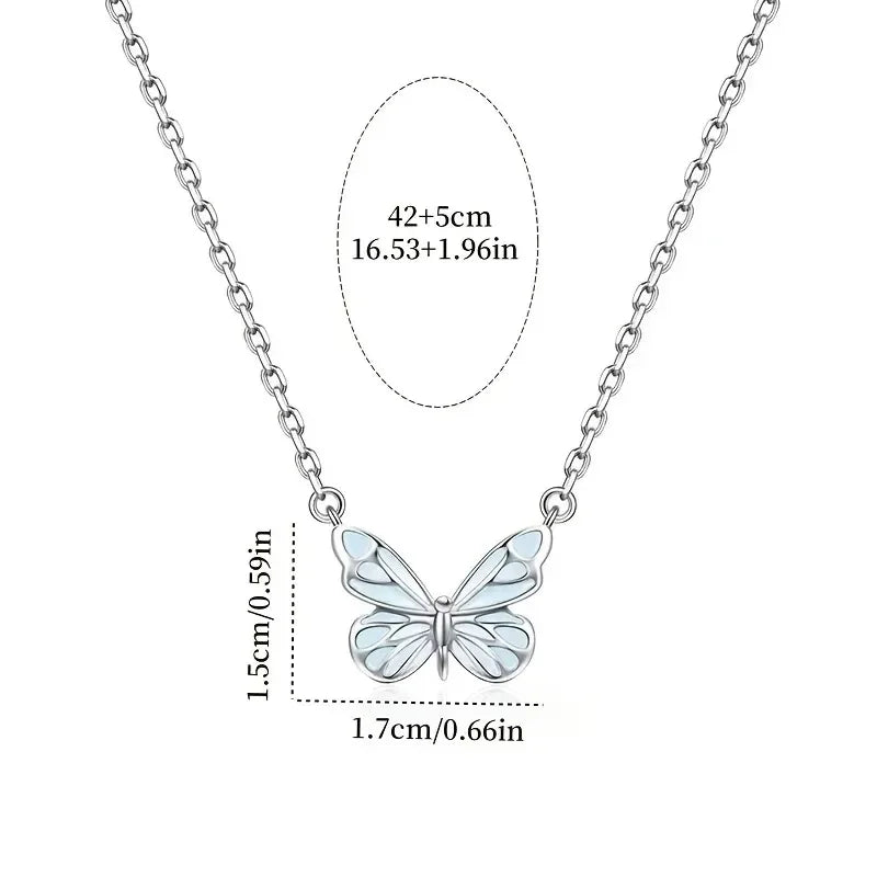 New Butterfly Lamp Necklace Female