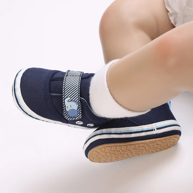 Baby First-Step Shoes (0–18M) – Soft Sole Non-Slip PU Leather Sneakers