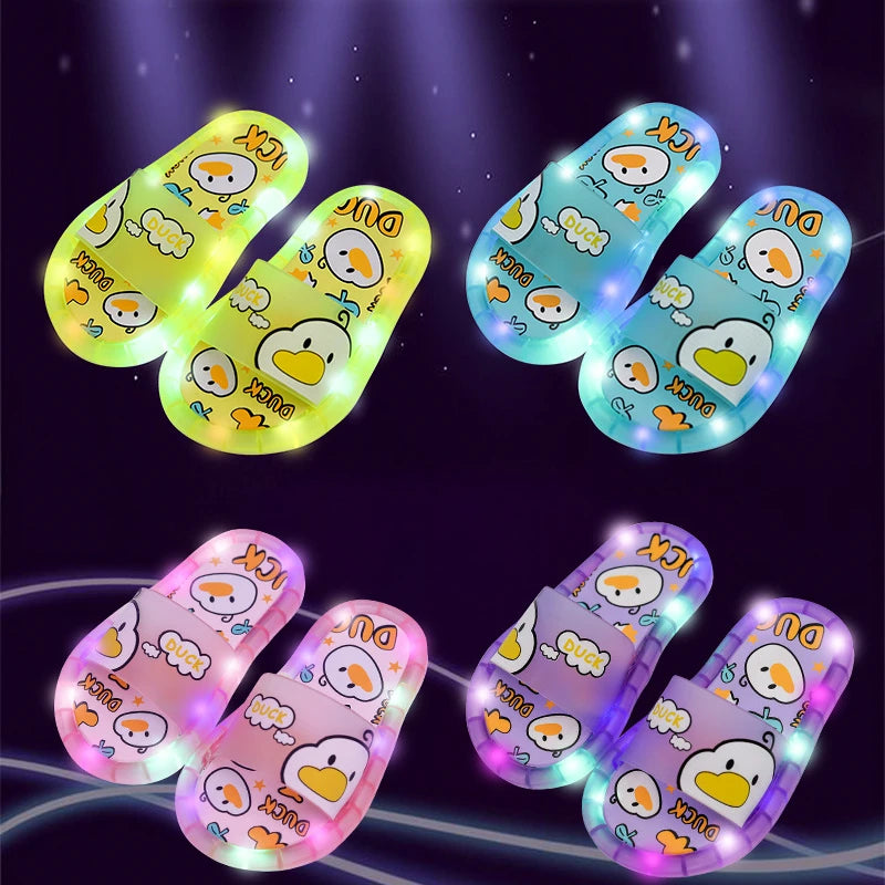Kids’ Luminous Slippers – Sparkling Light-Up Shoes