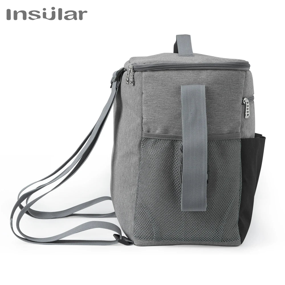 Insular Maternity Diaper Backpack – Travel, Nursing, Anti-Loss Zipper