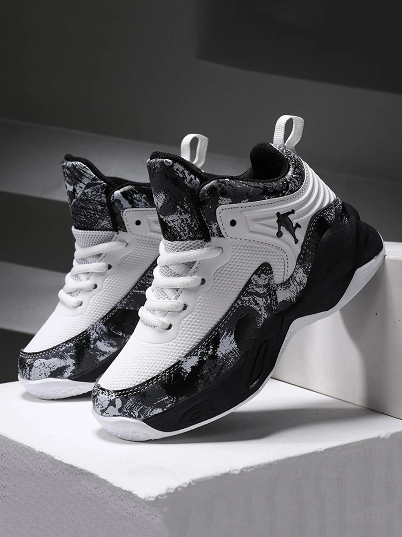 Kids 2025 Basketball Sneakers – Thick Sole Non-Slip Sports Shoes