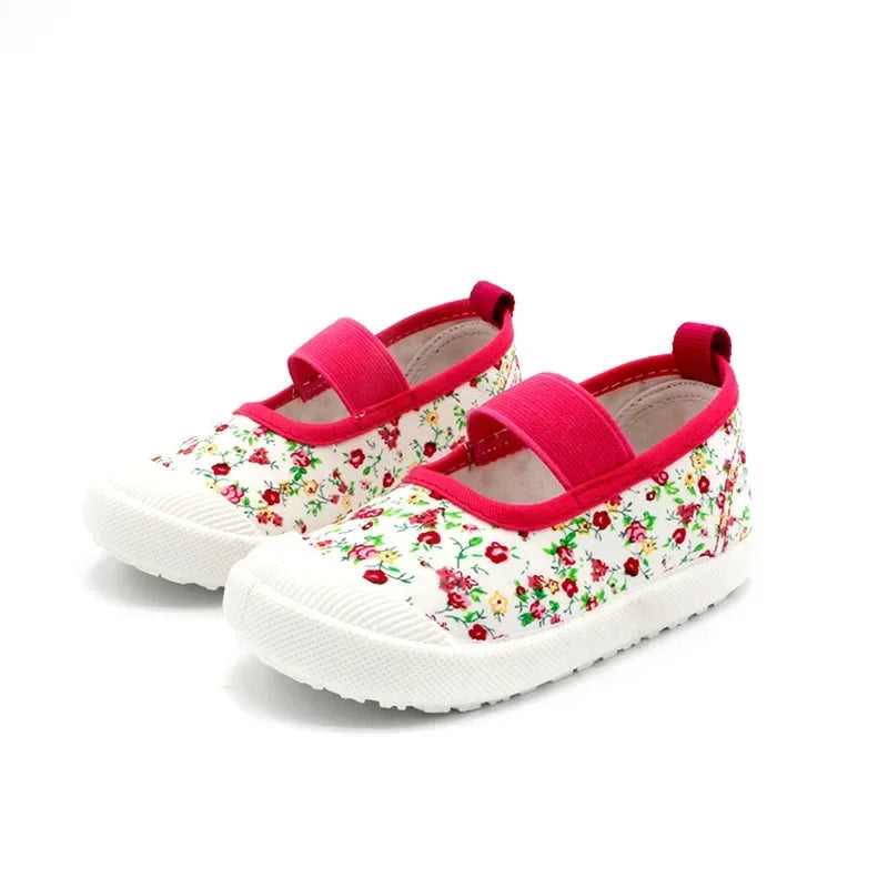 Kids’ Canvas Sneakers – Floral Casual Shoes