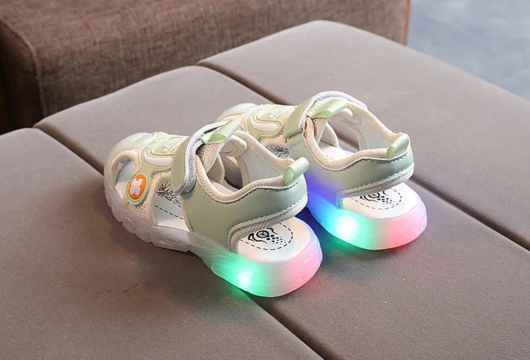 Toddler LED Sandals – Soft Sole Cartoon Summer Shoes