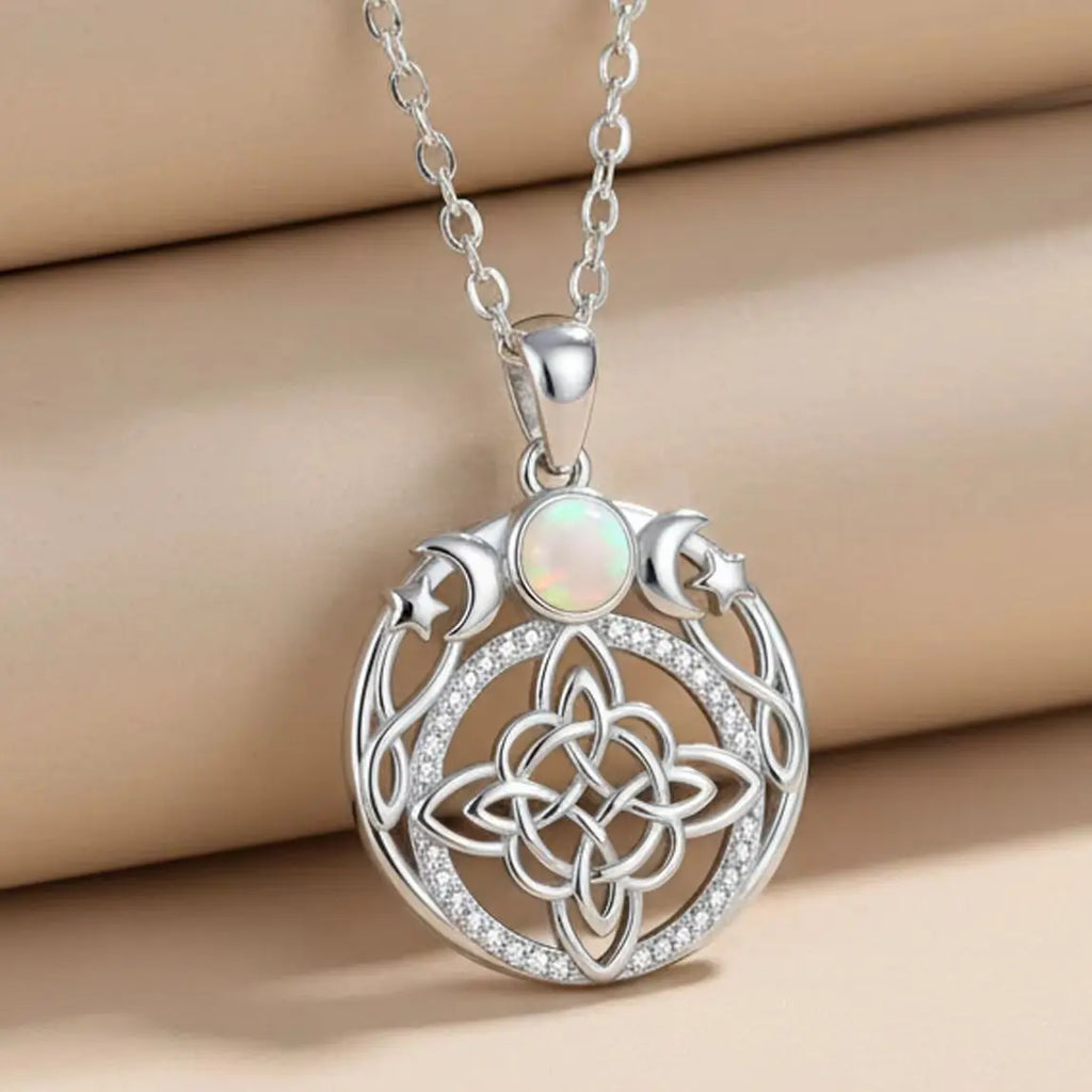 Thai Silver Triple Moon Goddess Witch