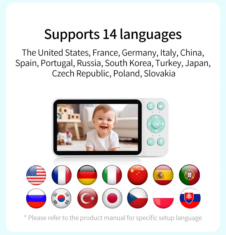 Tuya Baby Camera – 5" HD, Mobile App Control