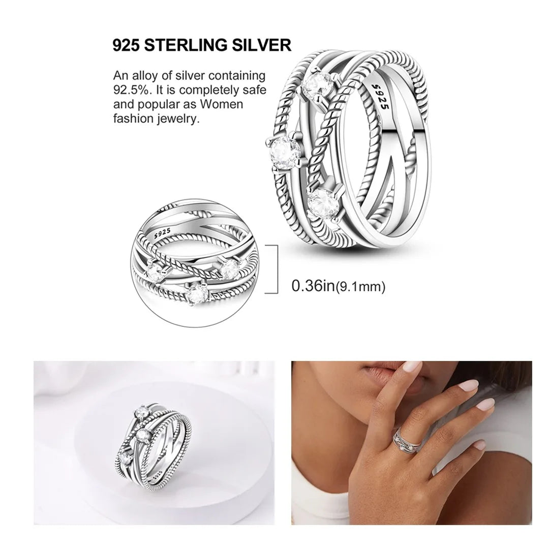 Zircon 925 Silver Sterling Ring