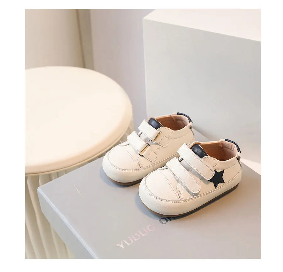 Baby & Toddler Sneakers (0–5Y) – Soft Sole Microfiber Leather Shoes