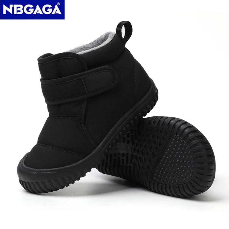 Unisex Kids Winter Snow Boots – Plush Anti-Slip Walking Shoes (Size 19–28)
