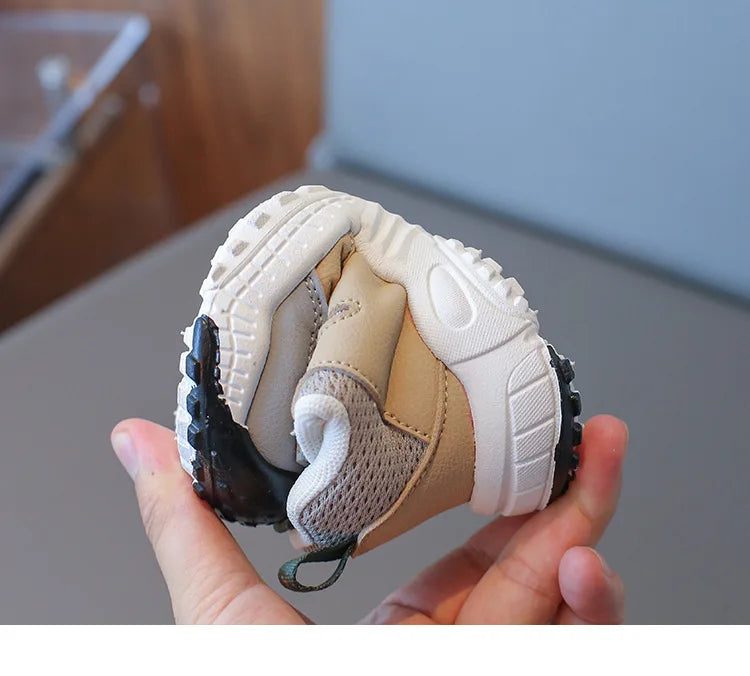 Boys’ Patchwork Sneakers – Casual Outdoor Sports Shoes