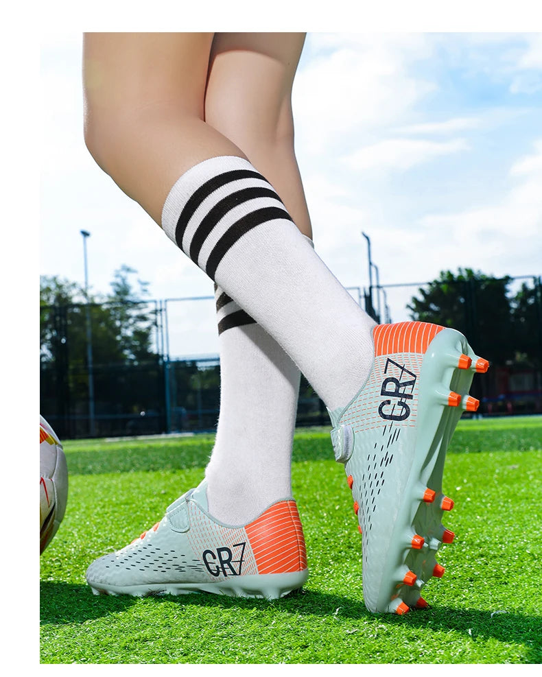 Kids’ Soccer Cleats – Hook & Loop Football Shoes
