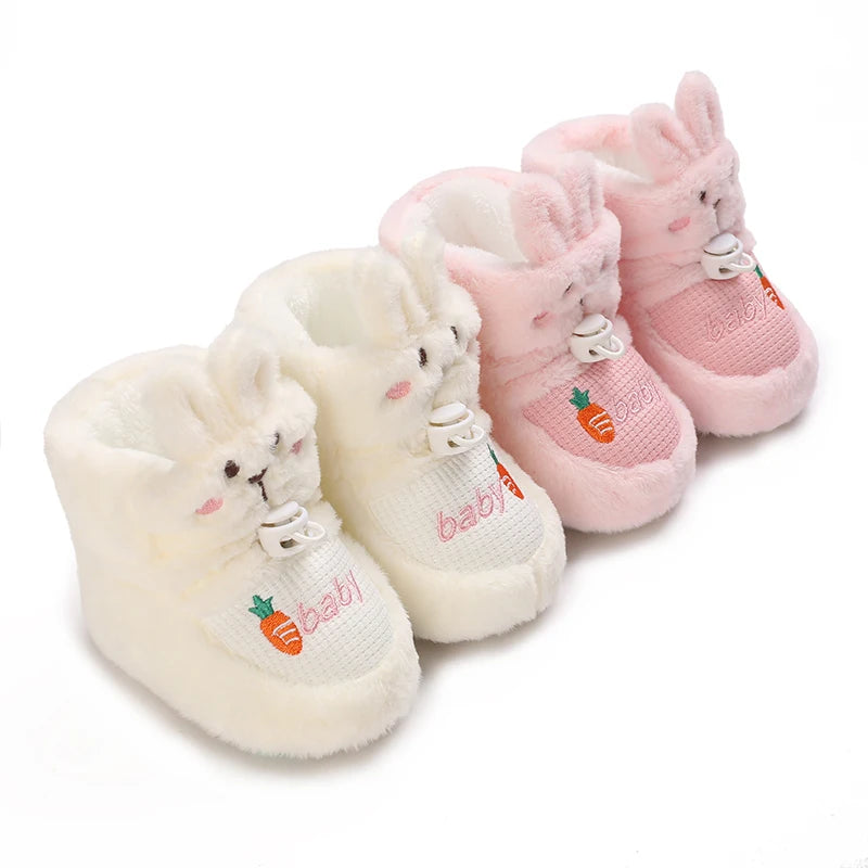 Baby Winter Cotton Shoes (0–1Y) – Thick Warm Teddy Bear Walking Shoes