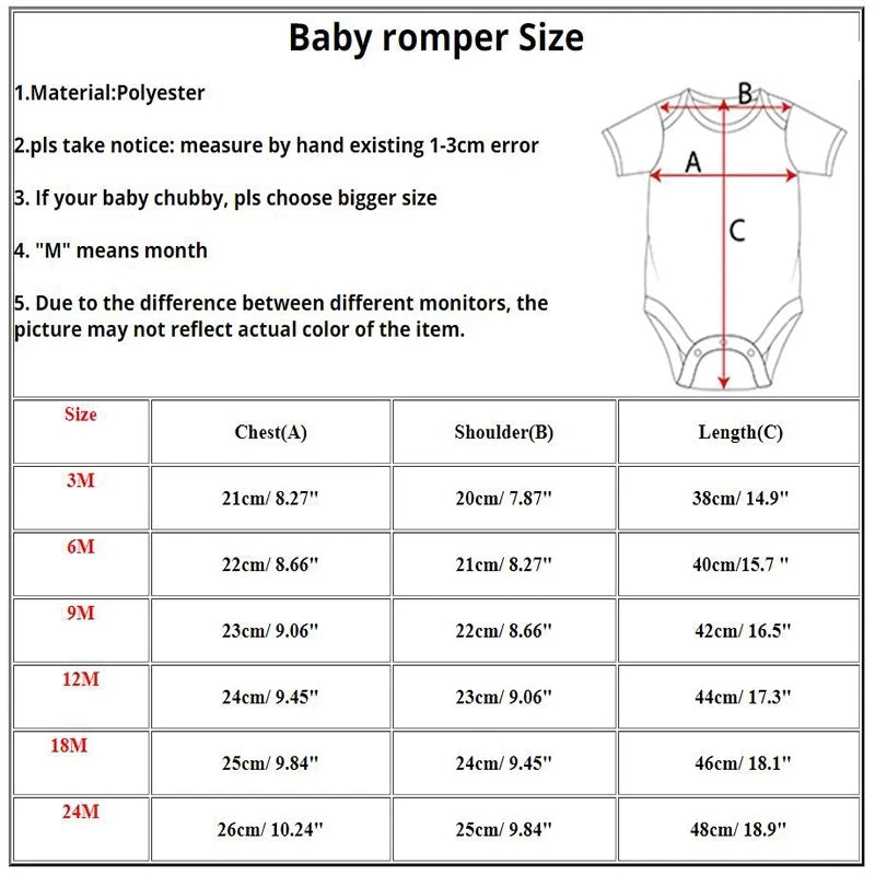 Newborn Baby Bodysuits Funny Cute Toddler Infant Jumpsuits Rompers Outfits