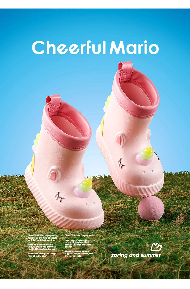 Kids’ Mario Rain Boots – Waterproof & Non-Slip
