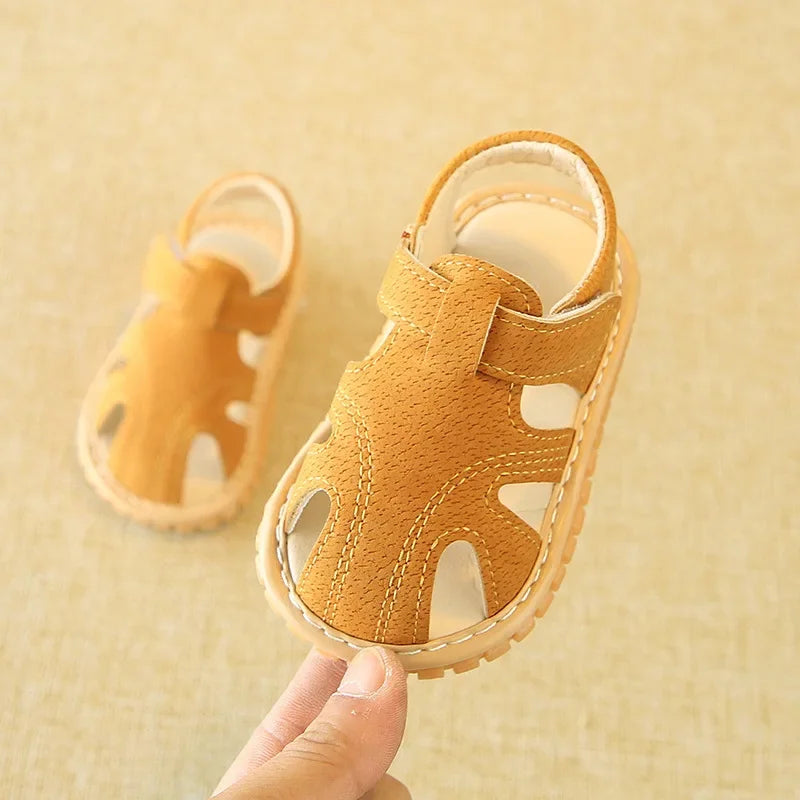 Baby First-Step Sandals – Non-Slip Rubber Sole Summer Shoes