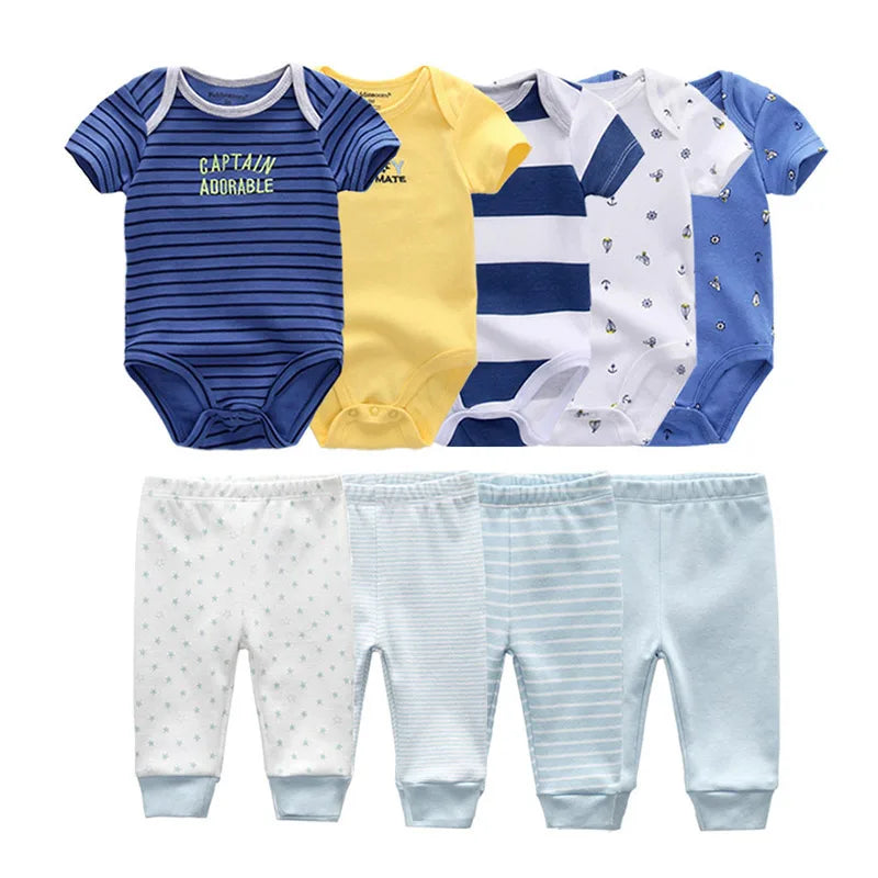 9 Pcs Unisex Newborn Clothing Sets