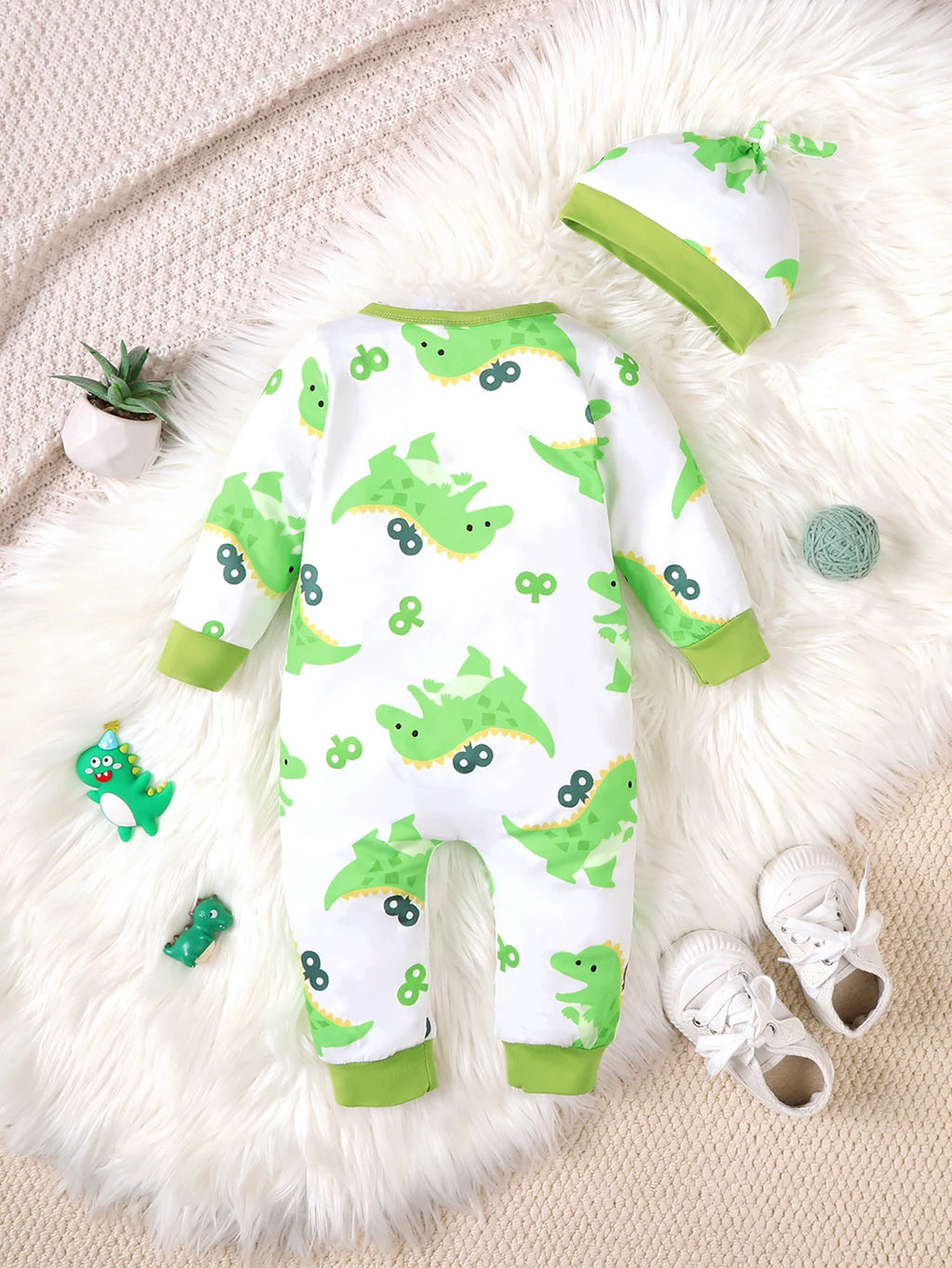 Baby Boys Bear Romper – Long Sleeve (0–12M)
