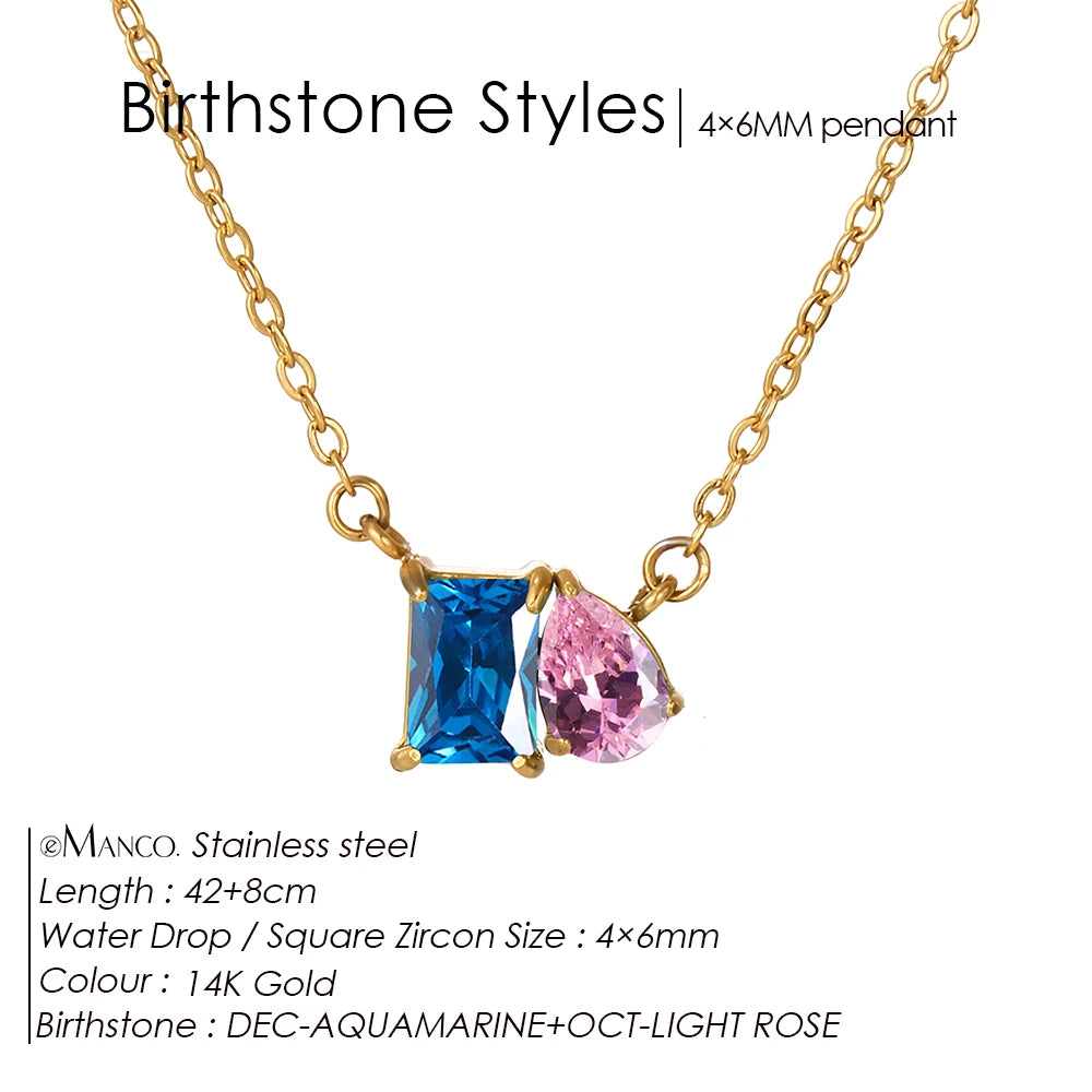 EManco Stainless Steel Square Zircon