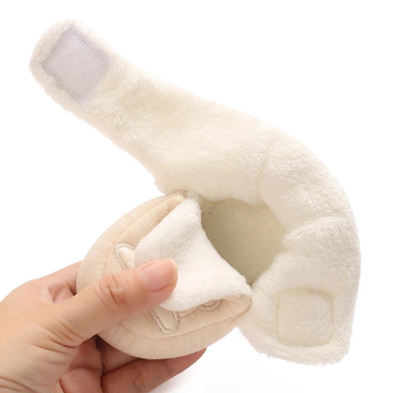 Baby Winter Cotton Shoes (0–1Y) – Thick Warm Teddy Bear Walking Shoes