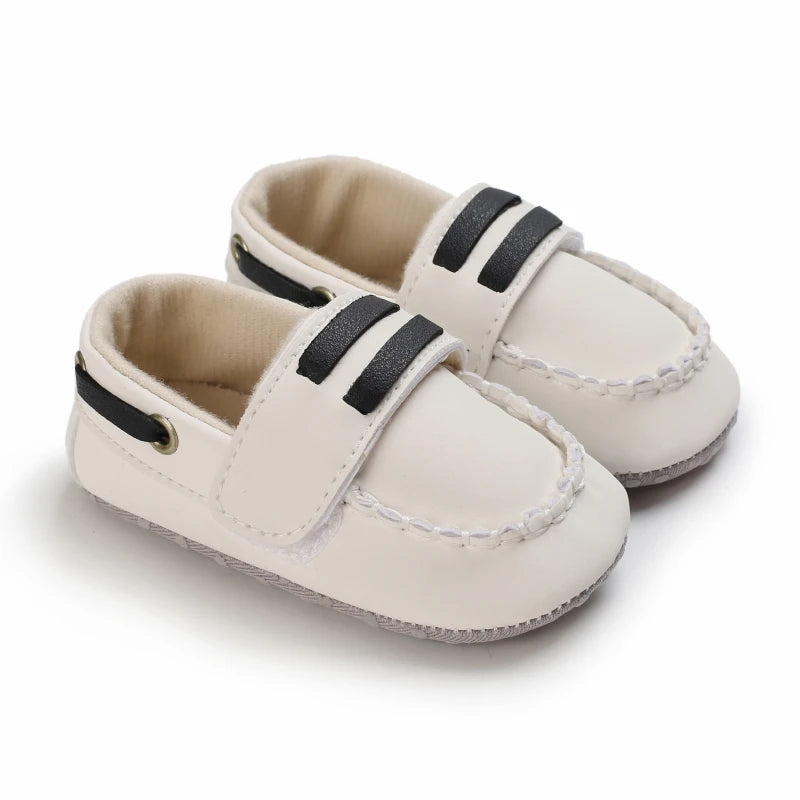 Baby Christening Shoes (0–18M) – PU Leather Moccasins for Boys & Girls