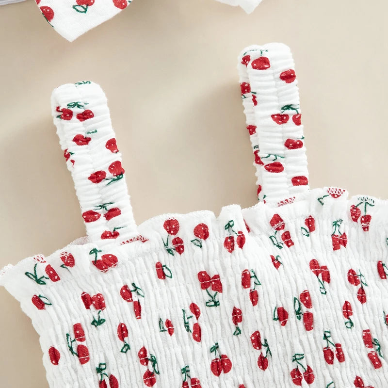 Baby Girl Sleeveless Romper & Headband (0–12M)