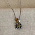 Irregular Tiger Eye Stone Pendant Necklace