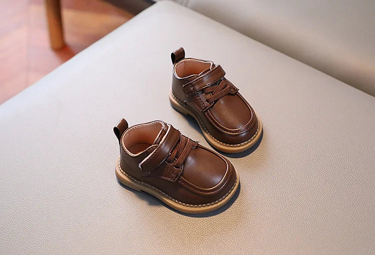Baby Boys’ Spring/Autumn Oxfords – Soft PU Leather First-Step Shoes