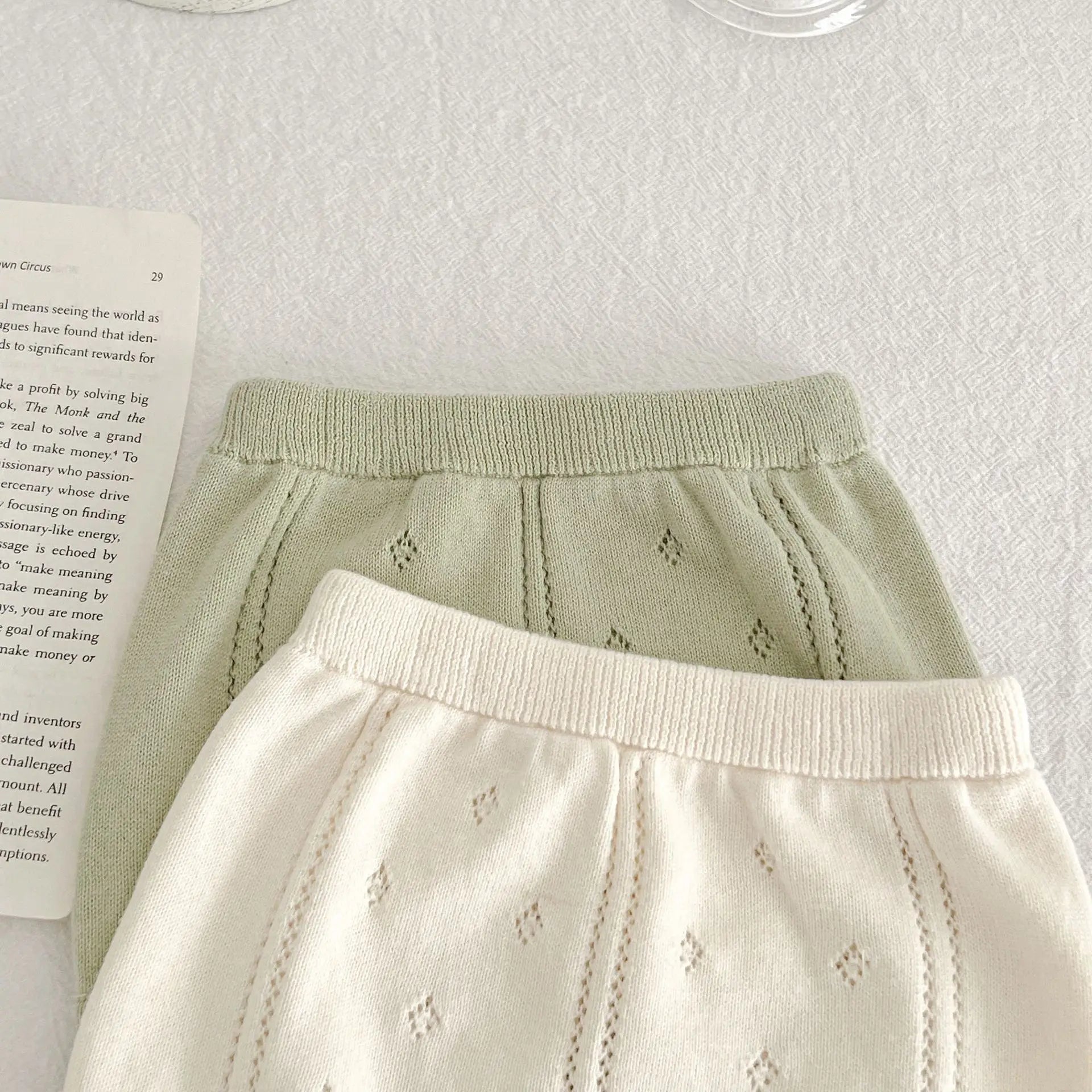 Baby Girl Knit Tee & Shorts Set – Summer (0–2Y)