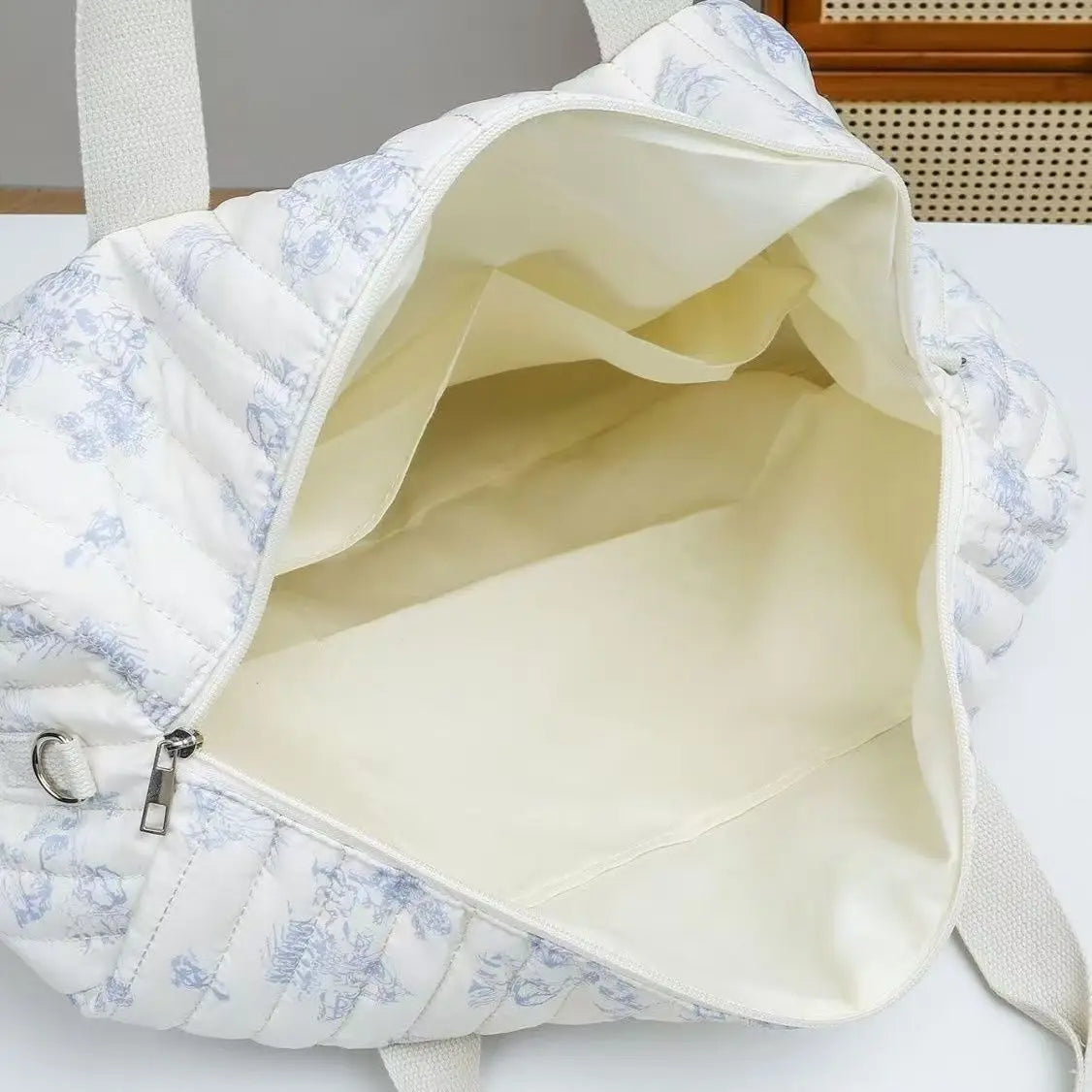 Large Quilted Baby Bag – Shoulder Diaper Organizer