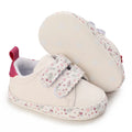 Infant Spring Sneakers – White Soft-Sole Non-Slip Prewalker Shoes