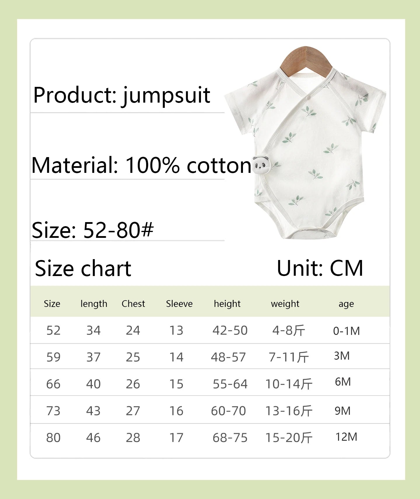 Cute Newborn Baby Short Sleeved Triangle Jumpsuit