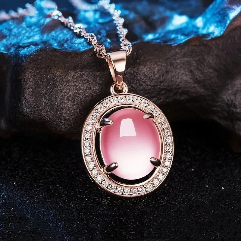 Natural Pink Chalcedony Water Drop