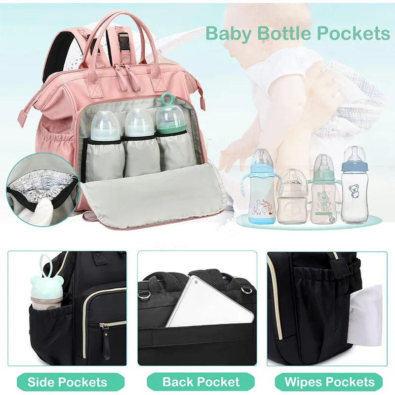 Mommy Diaper Bag – Hanging Stroller & Changing Mat