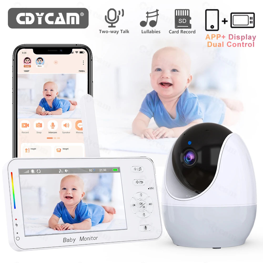 1080P HD Baby Monitor – WiFi, 4.3" Display & Night Vision