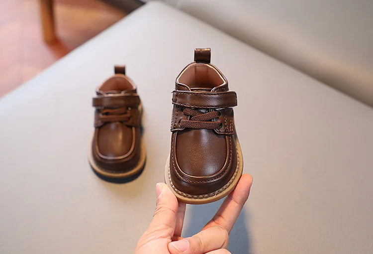 Baby Boys’ Spring/Autumn Oxfords – Soft PU Leather First-Step Shoes
