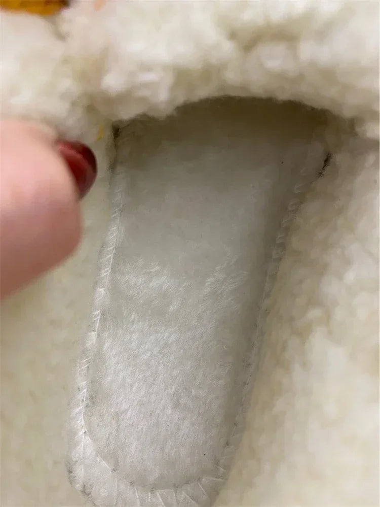 Kids Winter Snow Boots (0–5Y) – Plush Warm Non-Slip Sneakers