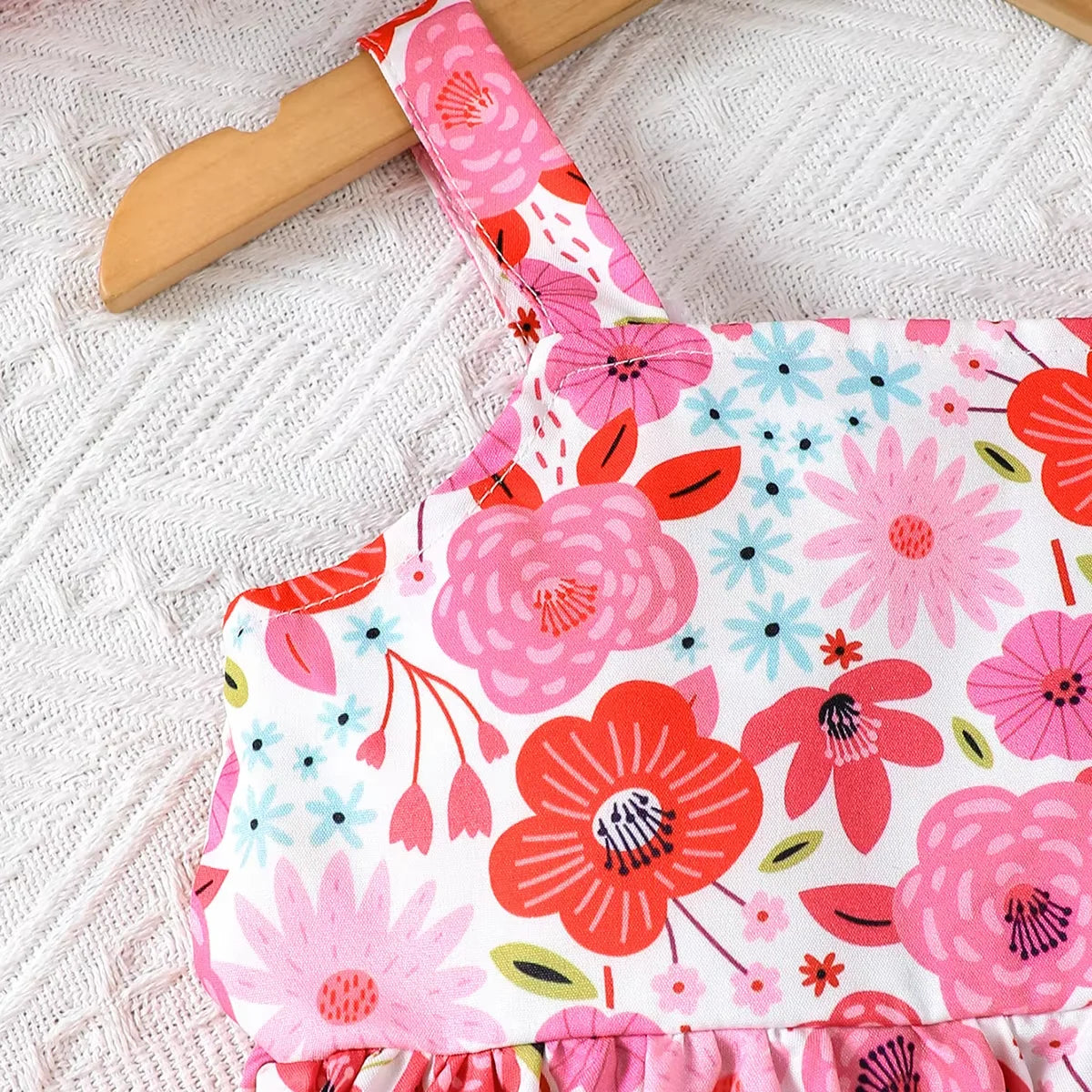 Summer Dress,Strap Dress & Hat Two Piece Set for 0-3 Year