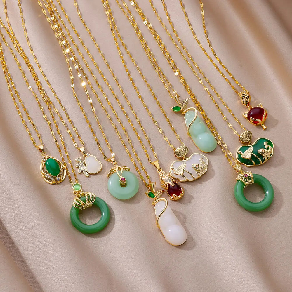Stainless Steel Natural Stone Necklaces