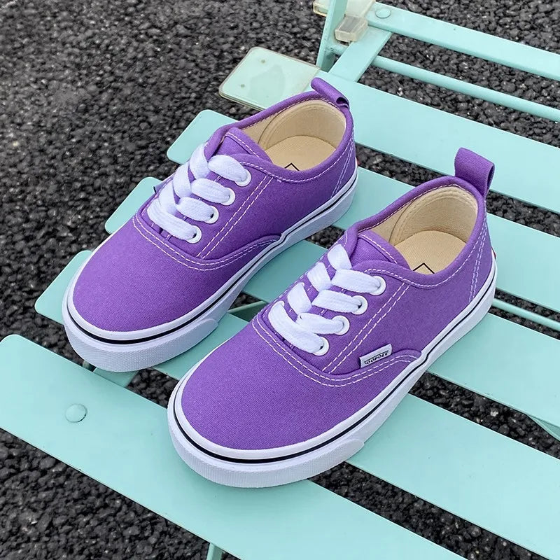 Kids’ Low-Top Canvas Shoes – Minimalist Casual Sneakers