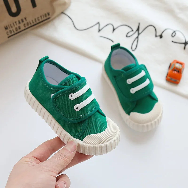 Kids Canvas Sneakers – Soft Breathable Candy-Colored Shoes