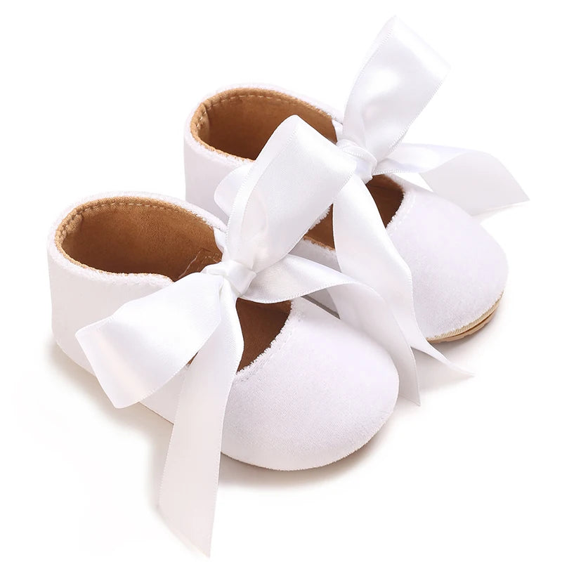 Baby Girls’ First-Step Shoes – Non-Slip Soft Sole Princess Sneakers