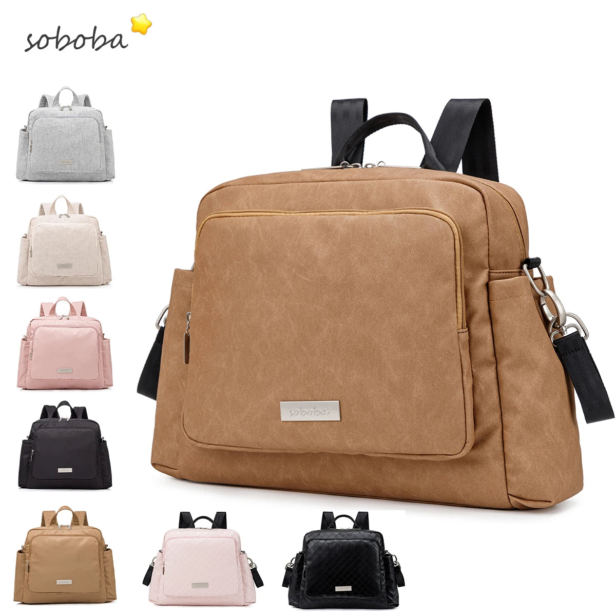 Fashion Mommy Diaper Backpack – Large Capacity, Waterproof, Multi-Functional Nappy Bag for Travel