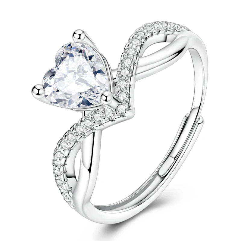 Clover Adjustable Ring 925 Sterling Silver Original Hummingbird Glow Firefly Free Size Open Rings For Women Wedding Jewelry Gift