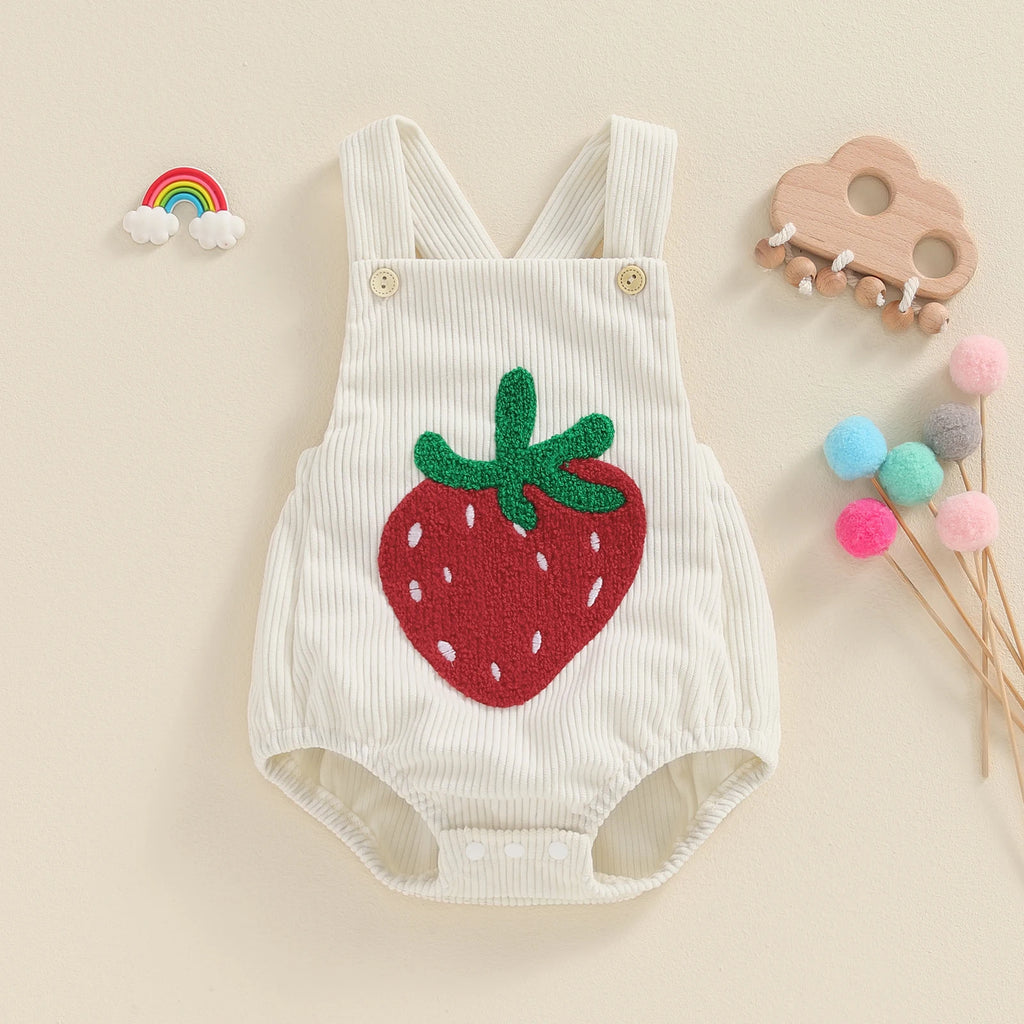 0–18M Baby Girl Summer Jumpsuit, Cute Embroidered Romper