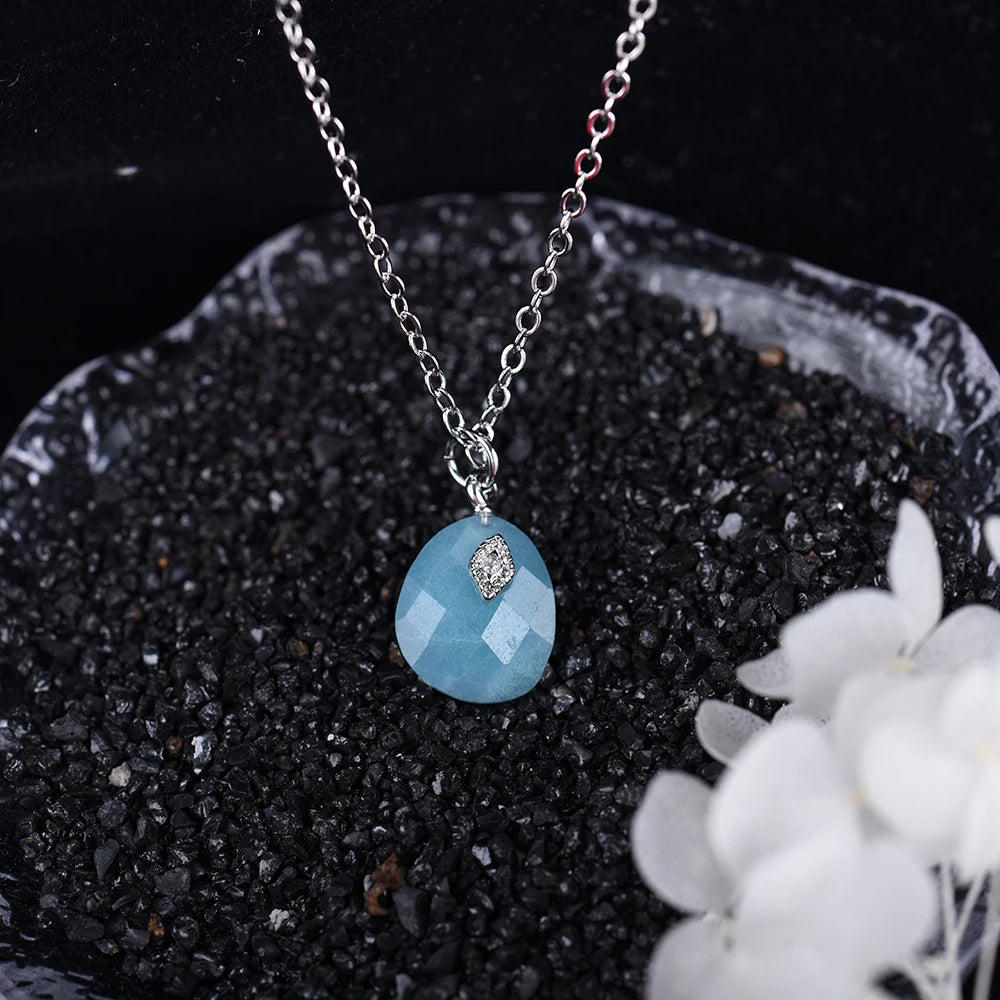 ITSMOS Natural Labradorite Amazonite Pendant