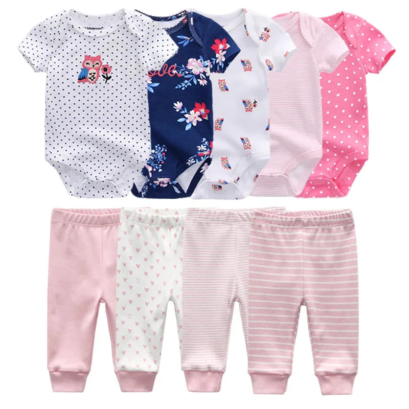 9 Pcs Unisex Newborn Clothing Sets