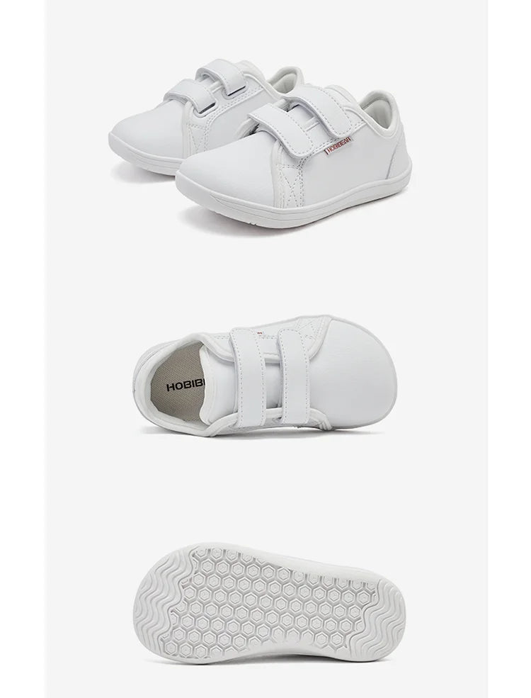 Kids Barefoot Sneakers – Lightweight Wide-Toe Hook & Loop Shoes