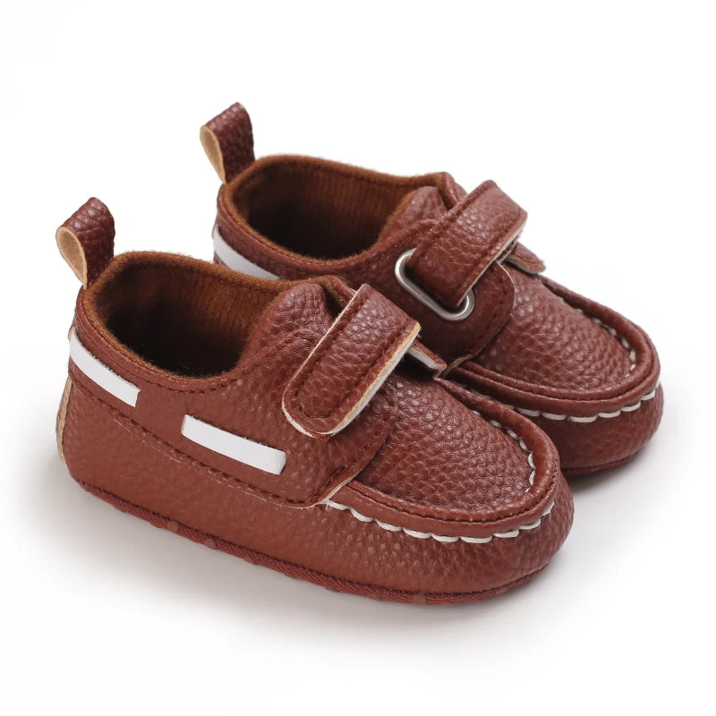 Baby Christening Shoes (0–18M) – PU Leather Moccasins for Boys & Girls