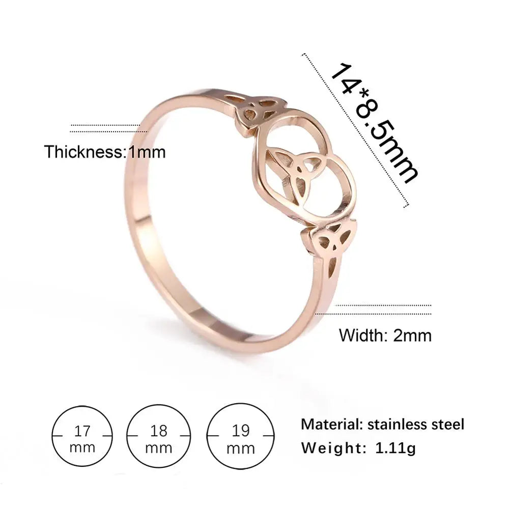 Cazador  Triquetra Irish Celtics Knot Rings for Women Stainless Steel Talisman Amulet Man Ring Jewelry 2026 Couple Gifts